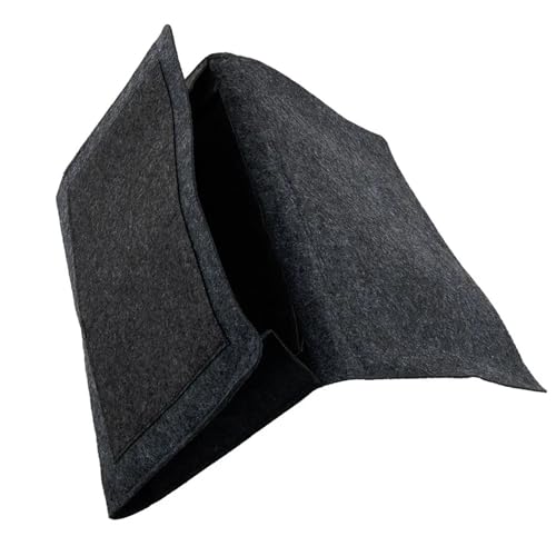 ZYFHYU Filz-Nachttisch-Aufbewahrungstaschen for Fernbedienung, Bücher, Zeitschriftenhalter, Taschen, hängende Taschentuchbox für Badezimmer, Toilette und Dusche(Dark Gray) von ZYFHYU