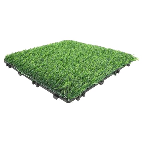 ZYFHYU Ineinander greifende Kunstrasenfliesen for die Dekoration von Gartenterrassen im Freien, realistische Kunstrasenmatte für Balkon& Terrasse, Wetterfest von ZYFHYU