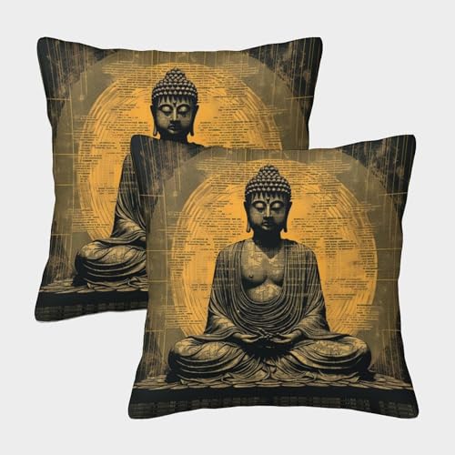 ZYGAOKDD Buddha Statue Kissenbezug 2er Set Kissenbezüge Wohnzimmer Kissenhülle Sofakissen Polyester Polster Textil Für Sofa Schlafzimmer Couch Outdoor Deko Kissen 40x40cm ZYGAOKDD Buddha Statue Kissenbezug 2er Set Kissenbezüge Wohnzimmer Kissenhülle Sofakissen Polyester Polster Textil Für Sofa Schlafzimmer Couch Outdoor Deko Kissen 40x40cm von ZYGAOKDD