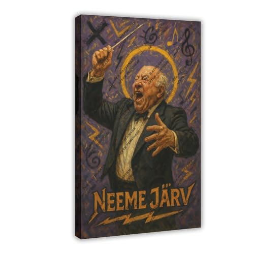 ZYGNBHL Dirigent Neeme_Järv Leinwand-Dekorationsposter, 40 x 60 cm von ZYGNBHL