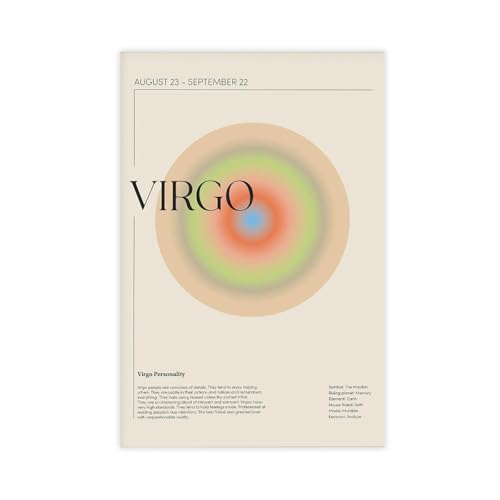 ZYGNBHL Jungfrau, Sternbild, Engel_halo_Weissagung (3) Kunst-Wanddekoration, Poster, Familie, Bar, Restaurant, Garage, Café, Kunstschild, Geschenk, ungerahmt, 50,8 x 76,2 cm von ZYGNBHL