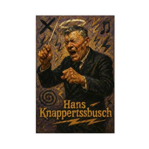 ZYGNBHL Poster für Wohnzimmer, Motiv: Dirigent Hans_Knappertsbusch, 40 x 60 cm von ZYGNBHL