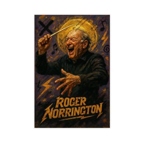 ZYGNBHL Raumdekorationsposter Dirigent Roger_Norrington, 30 x 45 cm von ZYGNBHL