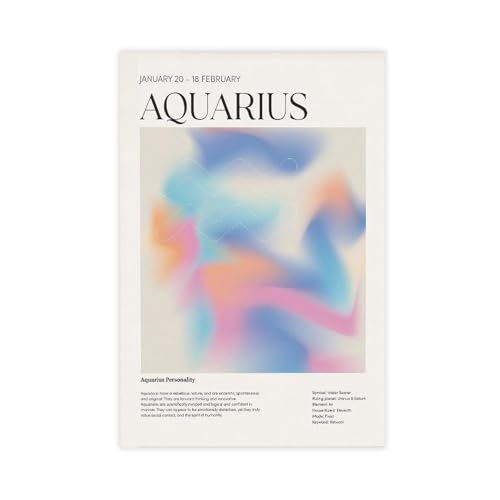 ZYGNBHL Über den Wassermann Fortune Personality Introduction, Twelve_Constellations Poster für Zimmer, Ästhetik, Leinwand, Wandkunst, Poster und Druck, ungerahmt, 61 x 91,4 cm ZYGNBHL Über den Wassermann Fortune Personality Introduction, Twelve_Constellations Poster für Zimmer, Ästhetik, Leinwand, Wandkunst, Poster und Druck, ungerahmt, 61 x 91,4 cm von ZYGNBHL