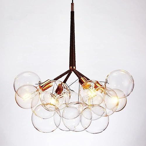 ZYGPH 12 Kugeln Klarglas Bubble Kronleuchter Schwarz Gold Mid Century Modern Pendelleuchte Cluster Farmhouse Industrielle Hängelampe Für Esstisch Wohnzimmer Schlafzimmer Küche Foyer Sta ZYGPH 12 Kugeln Klarglas Bubble Kronleuchter Schwarz Gold Mid Century Modern Pendelleuchte Cluster Farmhouse Industrielle Hängelampe Für Esstisch Wohnzimmer Schlafzimmer Küche Foyer Sta von ZYGPH