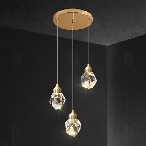 ZYGPH 3 Lichter Würfel Kristall Pendelleuchte Moderner Cluster Kronleuchter Für Esszimmer Über Dem Tisch Gold Rund Lang Linear LED Tropfen Decken Hängelampe Für Kücheninsel Restaurant Bar ZYGPH 3 Lichter Würfel Kristall Pendelleuchte Moderner Cluster Kronleuchter Für Esszimmer Über Dem Tisch Gold Rund Lang Linear LED Tropfen Decken Hängelampe Für Kücheninsel Restaurant Bar von ZYGPH