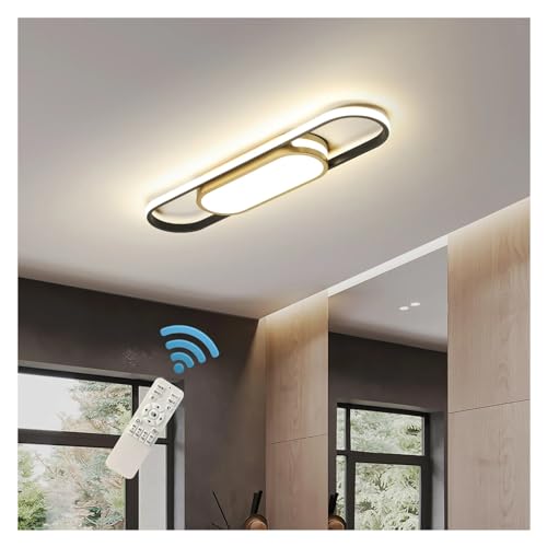 ZYGPH 80CM/40W LED Deckenleuchten Dimmbar Moderne Unterputz LED Deckenlampe mit Fernbedienung Acryl Linear 2,3ft (3000-6500K),Led Kronleuchter von ZYGPH