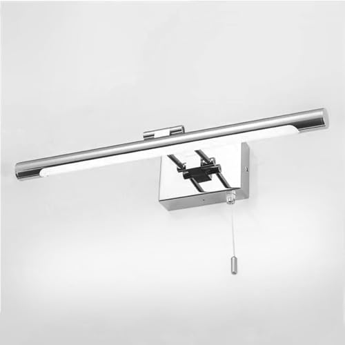 ZYGPH Chrom-Waschtisch-Lichtleiste, LED-Linear-Badezimmerspiegellampe, verstellbare Spiegelfrontleuchten, Waschtisch-Wandleuchte mit Zugkettenschalter, Spiegelschranklampen, Rahmenbildbeleuchtung von ZYGPH