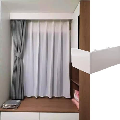 ZYGPH Dekorative Volant-Vorhangschiene mit Gesimskasten, 5,7 m Lange Deckenvorhangschienenabdeckung zur Fensterdekoration. von ZYGPH