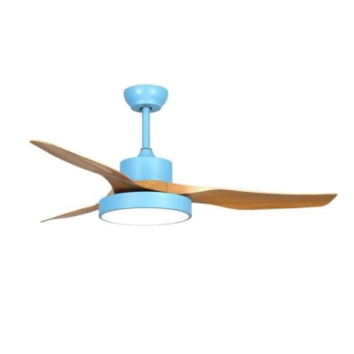 ZYGPH Einfache Deckenventilatoren mit Lichtern Deckenventilator mit zusätzlicher Fernbedienung Indoor LED-Kronleuchter mit 3 Flügeln für Schlafzimmer Wohnzimmer von ZYGPH
