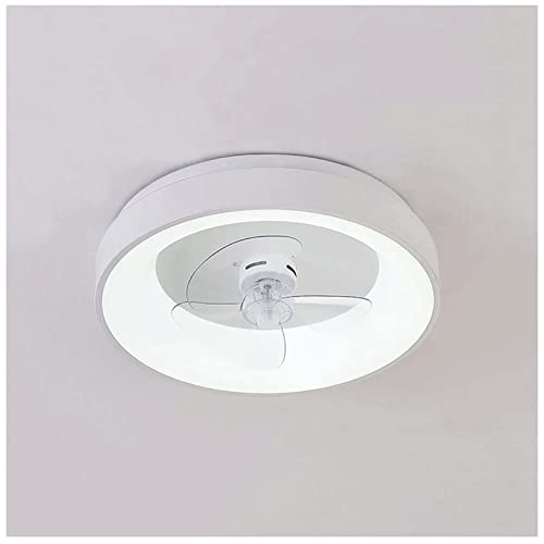 ZYGPH Innenbeleuchtung, 3-farbige, stufenlos dimmbare Deckenventilatorleuchte, halbbündiger Deckenventilator mit niedrigem Profil, LED-Kronleuchter für Wohnzimmer, Schlafzimmer, Pendelleuchte von ZYGPH