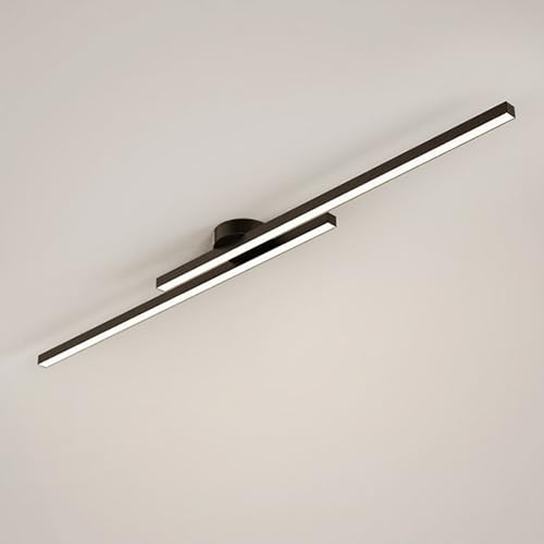 ZYGPH Led Linear Deckenleuchte Moderne Unterputz Deckenlampe Flurbeleuchtung Minimalistische Lange Streifen Kronleuchter Deckenleuchten Für Wohnzimmer Schlafzimmer Flur Küche/Schwarz 4000K/120Cm ZYGPH Led Linear Deckenleuchte Moderne Unterputz Deckenlampe Flurbeleuchtung Minimalistische Lange Streifen Kronleuchter Deckenleuchten Für Wohnzimmer Schlafzimmer Flur Küche/Schwarz 4000K/120Cm von ZYGPH