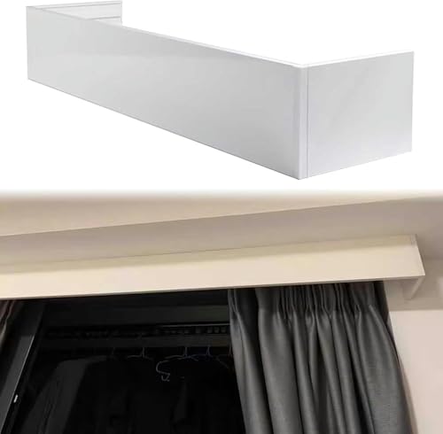ZYGPH Verdunkelungsvorhang, Volantkasten, Decken-/Wandmontage, dekorative Stangenabdeckung, Schallwand, 1, 6 m Länge (Wandmontage 220 cm/7,2 Fuß), stilvolle Fensterbehandlungslösung von ZYGPH