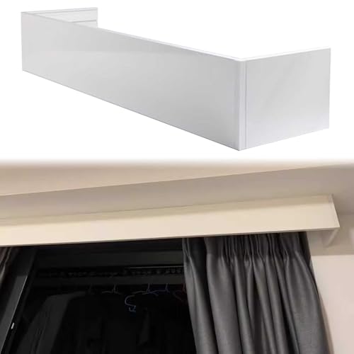 ZYGPH Verdunkelungsvorhang-Volantkasten für Fenster, Decken-/Wandmontage, Vorhangpaneel ohne Schienen, dekorative Gardinenstangenabdeckung, 1 bis 6 m lang (Deckenmontage, 140 cm) von ZYGPH