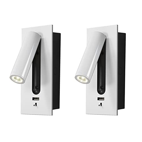 ZYGPH Verstellbare Bett-Wandleuchte mit USB-Anschluss, LED-Leselichtschalter – Moderne warmweiße 3000 K Nachttischlampe ZYGPH Verstellbare Bett-Wandleuchte mit USB-Anschluss, LED-Leselichtschalter – Moderne warmweiße 3000 K Nachttischlampe von ZYGPH