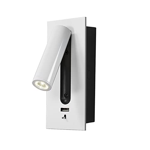 ZYGPH Verstellbare Bett-Wandleuchte mit USB-Anschluss, LED-Leselichtschalter – Moderne warmweiße 3000 K Nachttischlampe ZYGPH Verstellbare Bett-Wandleuchte mit USB-Anschluss, LED-Leselichtschalter – Moderne warmweiße 3000 K Nachttischlampe von ZYGPH