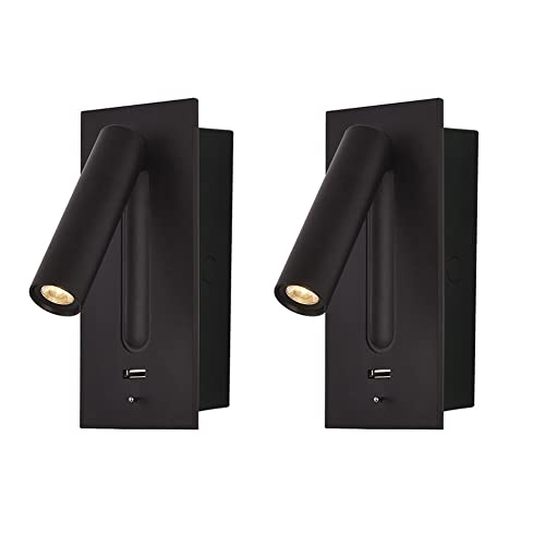 ZYGPH Verstellbare Bett-Wandleuchte mit USB-Anschluss, LED-Leselichtschalter – Moderne warmweiße 3000 K Nachttischlampe ZYGPH Verstellbare Bett-Wandleuchte mit USB-Anschluss, LED-Leselichtschalter – Moderne warmweiße 3000 K Nachttischlampe von ZYGPH
