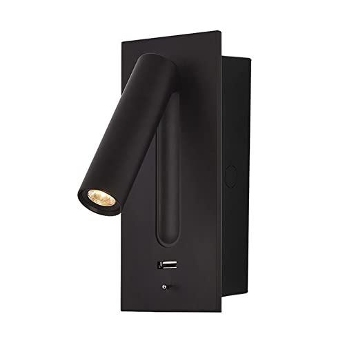 ZYGPH Verstellbare Bett-Wandleuchte mit USB-Anschluss, LED-Leselichtschalter – Moderne warmweiße 3000 K Nachttischlampe ZYGPH Verstellbare Bett-Wandleuchte mit USB-Anschluss, LED-Leselichtschalter – Moderne warmweiße 3000 K Nachttischlampe von ZYGPH