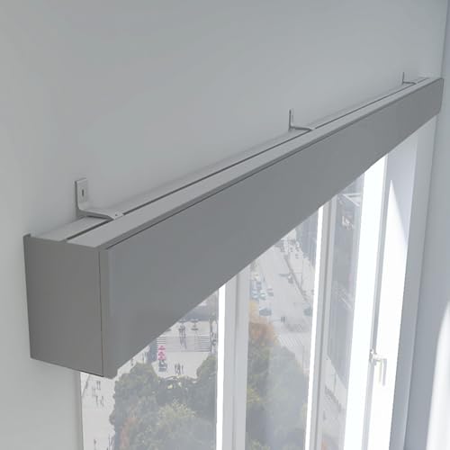 ZYGPH Vorhangschiene DREI-in-Eins-Vorhangschiene und Volant, Metall-Vorhangleiste zur Wand-/Deckenmontage, anpassbare Fenstervorhangschienen für Wohnzimmer und Schlafzimmer von ZYGPH