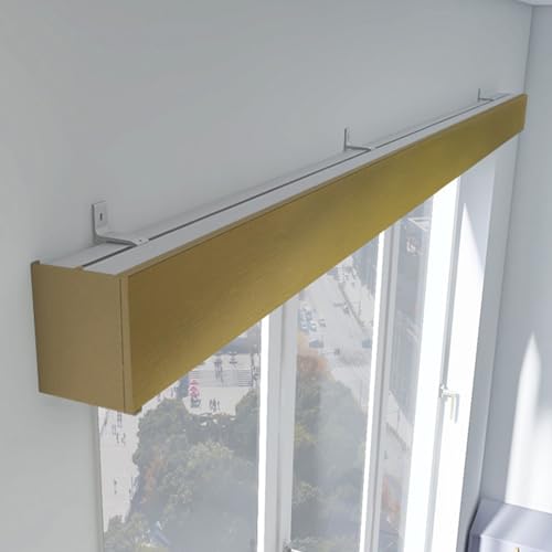 ZYGPH Vorhangschiene DREI-in-Eins-Vorhangschiene und Volant, Metall-Vorhangleiste zur Wand-/Deckenmontage, anpassbare Fenstervorhangschienen für Wohnzimmer und Schlafzimmer von ZYGPH