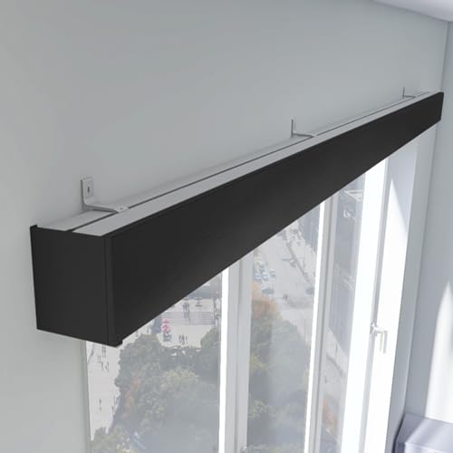 ZYGPH Vorhangschiene DREI-in-Eins-Vorhangschiene und Volant, Metall-Vorhangleiste zur Wand-/Deckenmontage, anpassbare Fenstervorhangschienen für Wohnzimmer und Schlafzimmer von ZYGPH
