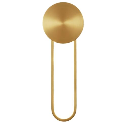 ZYGPH Wandleuchte Badezimmerlampe Gold Minimalistisch mit runder Rückplatte und ovalem Akzent, Designerlampe für Schlafzimmer Wohnzimmer Küche, von ZYGPH