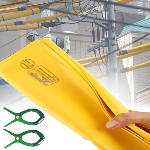 Tragbare Isolierte Decke Für Notfallreparaturen, Elektrikerdecke Mit 2 Großen Clips, Für Umspannwerke/Versorgungsunternehmen/Stromausfälle(0.4KV,39.4x78.7in/1000x2000mm) von ZYHAOYAN