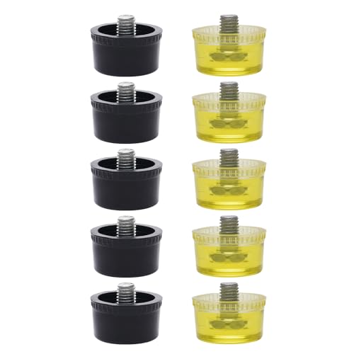 10 Stück Gummi Schlagkopf Ersatz Gelb Schwarz Spitze für Installation Hammer Sanftes Klopfen Präzise Arbeitsprojekte Kleiner Gummihammer von ZYHARUKO