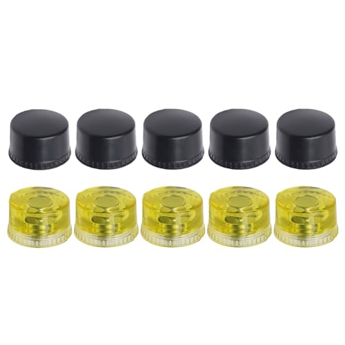 10 Stück Gummi Schlagkopf Ersatz Gelb Schwarz Spitze für Installation Hammer Sanftes Klopfen Präzise Arbeitsprojekte Kleiner Gummihammer von ZYHARUKO