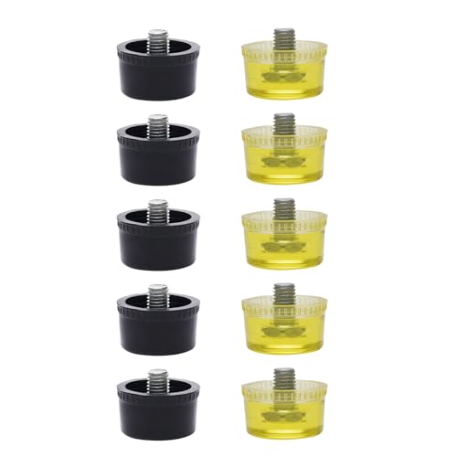 10 Stück Gummi Schlagkopf Ersatz Gelb Schwarz Spitze für Installation Hammer Sanftes Klopfen Präzise Arbeitsprojekte Kleiner Gummihammer von ZYHARUKO