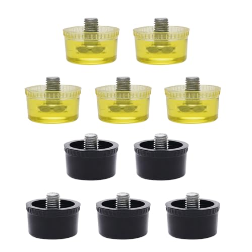 10 Stück Gummi Schlagkopf Ersatz Gelb Schwarz Spitze für Installation Hammer Sanftes Klopfen Präzise Arbeitsprojekte Kleiner Gummihammer von ZYHARUKO