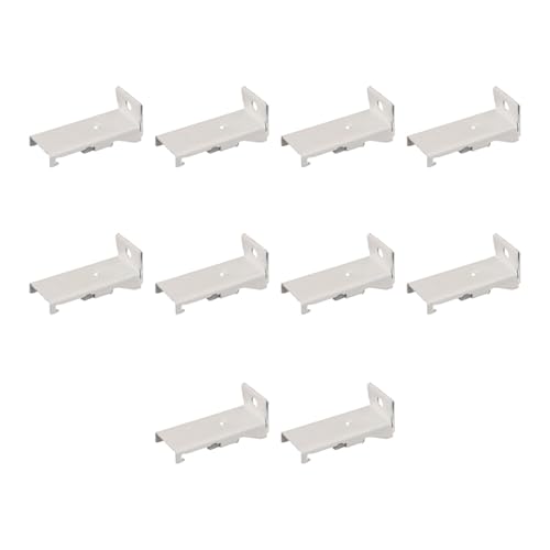 10 Stück Metall Seitenhalterung Halterungen für Vorhangschienen Wandsysteme Flexible Schienen Aufhänger Halter Clip Schienen Seitenmontage Adapter 10 Stück Metall Seitenhalterung Halterungen für Vorhangschienen Wandsysteme Flexible Schienen Aufhänger Halter Clip Schienen Seitenmontage Adapter von ZYHARUKO