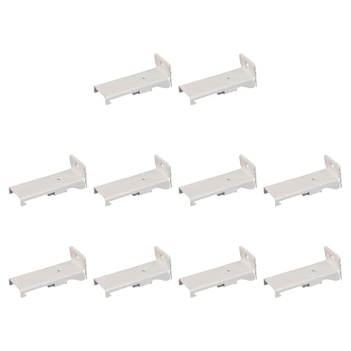 10 Stück Metall Seitenhalterung Halterungen für Vorhangschienen Wandsysteme Flexible Schienen Aufhänger Halter Clip Schienen Seitenmontage Adapter 10 Stück Metall Seitenhalterung Halterungen für Vorhangschienen Wandsysteme Flexible Schienen Aufhänger Halter Clip Schienen Seitenmontage Adapter von ZYHARUKO