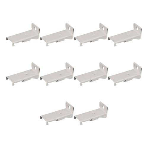 10 Stück Metall Seitenhalterung Halterungen für Vorhangschienen Wandsysteme Flexible Schienen Aufhänger Halter Clip Schienen Seitenmontage Adapter von ZYHARUKO