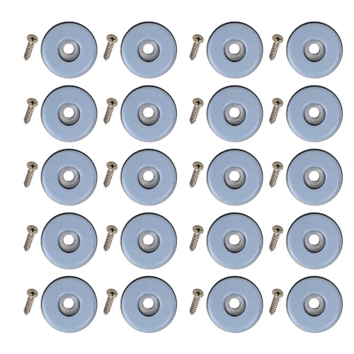 20 Stück praktische Möbelgleiter, Stuhlbeingleiter, wiederverwendbar, Bodenschoner für Holz, geräuschlose Gleiter, zum Anschrauben von Stuhlbeinen, Gleitmatten von ZYHARUKO