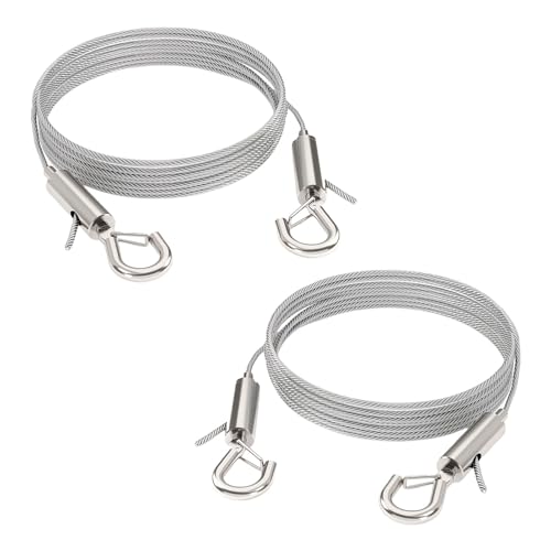 Bilder-Aufhängedraht, verstellbar, Edelstahl, Set mit Haken für Kunstrahmen, Glas, tragbar, stabil, bis zu 45,4 kg, Rahmen-Aufhängesysteme, 2 Stück Bilder-Aufhängedraht, verstellbar, Edelstahl, Set mit Haken für Kunstrahmen, Glas, tragbar, stabil, bis zu 45,4 kg, Rahmen-Aufhängesysteme, 2 Stück von ZYHARUKO