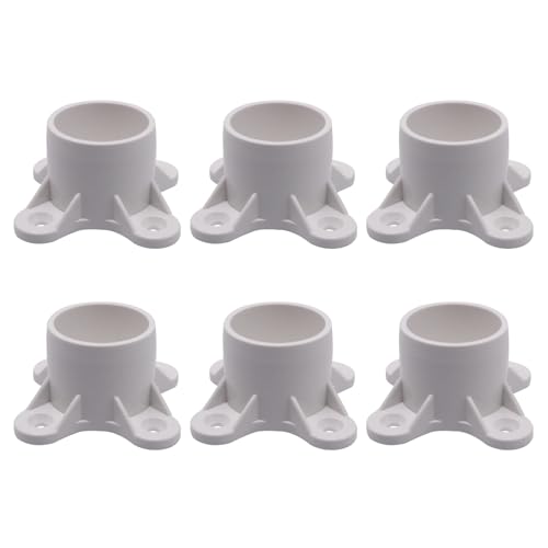 Flanschkappen, PVC-Rohrendabdeckungen mit Schraubenlöchern, Steckverbinder-Set für Möbel und Lagerregal-Projekte, PVC-Kappen mit Schraubenlöchern von ZYHARUKO