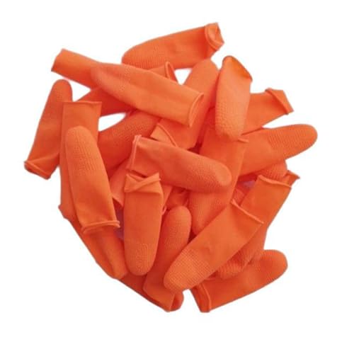 Flexible Latex-Fingerhülsen für Kinderbetten mit rutschfesten Oberflächen für Schmuckherstellung und präzise Operationen, Abdeckungen für Spitzen, 50 Stück Flexible Latex-Fingerhülsen für Kinderbetten mit rutschfesten Oberflächen für Schmuckherstellung und präzise Operationen, Abdeckungen für Spitzen, 50 Stück von ZYHARUKO