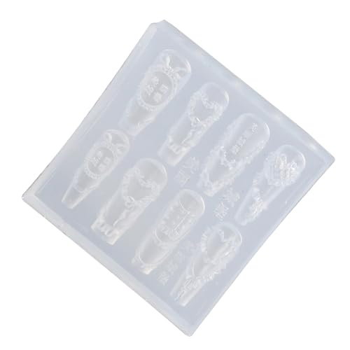 Flexible Silikon-Nageldekorationsform, aufwendige geschnitzte Muster, cremefarbene Schleifen, Bastelwerkzeug, Kunstharz, Schmuckherstellung, anpassbare Nagelanhängerform Flexible Silikon-Nageldekorationsform, aufwendige geschnitzte Muster, cremefarbene Schleifen, Bastelwerkzeug, Kunstharz, Schmuckherstellung, anpassbare Nagelanhängerform von ZYHARUKO