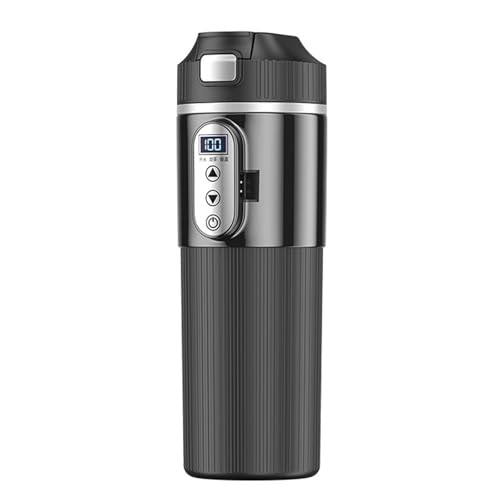 LED-Display Auto Reise Wasserkocher Flasche Heizbecher 304 Edelstahl Auslaufsicheres Design Schnell Heißes Wasser Für Kaffee Schnell Auto Getränkewärmer von ZYHARUKO