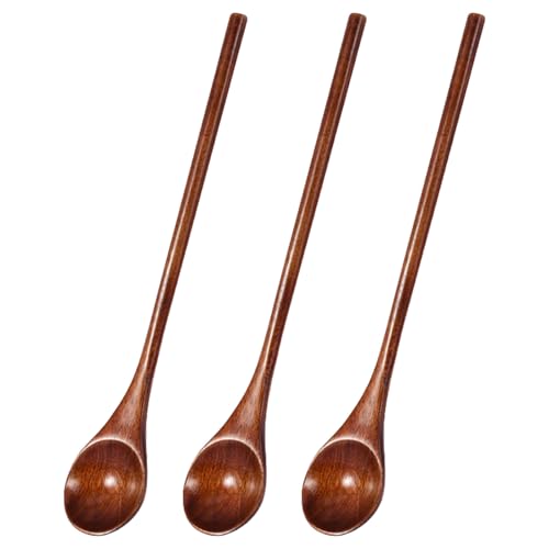 Lange Holzlöffel, Küchenutensilien für Marmelade und Tee, multifunktionales Küchenwerkzeug zum Rühren und Servieren, handgefertigte Holzlöffel, 3 Stück Lange Holzlöffel, Küchenutensilien für Marmelade und Tee, multifunktionales Küchenwerkzeug zum Rühren und Servieren, handgefertigte Holzlöffel, 3 Stück von ZYHARUKO