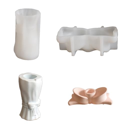 Set mit 2 Zubehör-Formen, Schleifenform, Silikon-Textur für handgefertigte Kerzenständer von ZYHARUKO