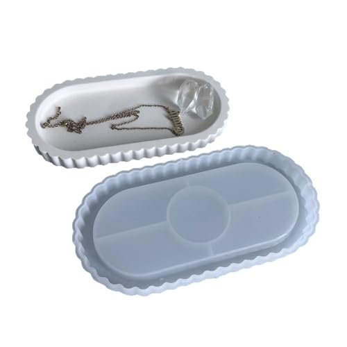 Silikonform für Schmucktablett, ovale Harz-Tablett, Formen für Epoxidharzhalter, Schmuckaufbewahrung, Heimdekoration, handgefertigte Seifenform Silikonform für Schmucktablett, ovale Harz-Tablett, Formen für Epoxidharzhalter, Schmuckaufbewahrung, Heimdekoration, handgefertigte Seifenform von ZYHARUKO