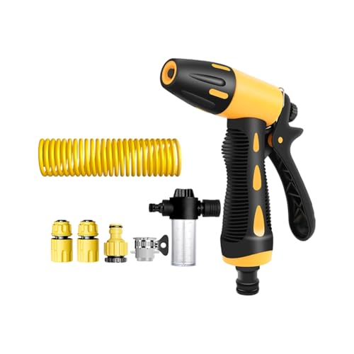 Wandmontierter erweiterbarer Gartenschlauch, starke Autowasch-Sprays, Werkzeugdüse, automatisches einziehbares Federrohr für Autoreinigung, Federschlauch mit Design von ZYHARUKO