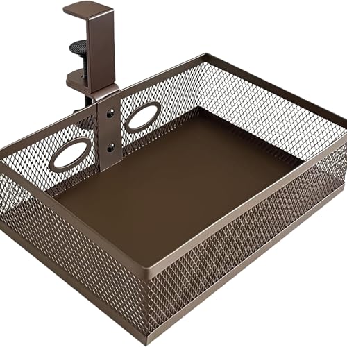 ZYHARUKO 360 Grad drehbares Tablett, praktischer Metalldrahtkorb, praktisches Schreibtisch-Platzmanagement-Werkzeug für Zuhause und Büro, Metalldrahtkorb von ZYHARUKO