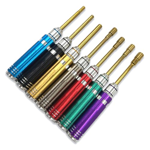 ZYHARUKO 7-teiliges Steckschlüssel-Set mit farbidentifiziertem Sechskantverschluss für kleine Elektrofahrzeuge, Modellautos im Maßstab 1/18, 1/24 ZYHARUKO 7-teiliges Steckschlüssel-Set mit farbidentifiziertem Sechskantverschluss für kleine Elektrofahrzeuge, Modellautos im Maßstab 1/18, 1/24 von ZYHARUKO