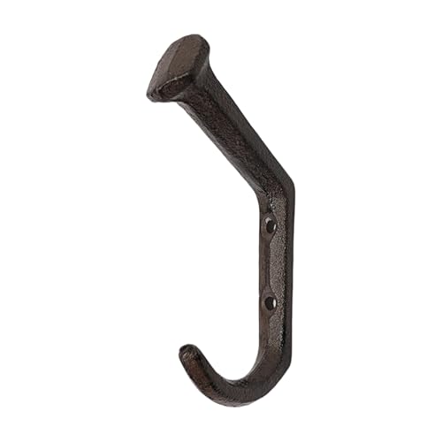 ZYHARUKO Dekorativer Schmiedeeiserner Nägel, stabiler Türhänger mit Vintage-schwarzem Finish zum Aufhängen von Kleidung, Accessoires, Aufbewahrung, antiker Nageldesign-Haken von ZYHARUKO