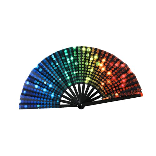 ZYHARUKO Handventilator aus fluoreszierendem Bambus, für Diskotheken, Tanzpartys, Festivals, Veranstaltungen, Aufführungen und Themenkostüm-Zubehör, faltbarer Handfächer ZYHARUKO Handventilator aus fluoreszierendem Bambus, für Diskotheken, Tanzpartys, Festivals, Veranstaltungen, Aufführungen und Themenkostüm-Zubehör, faltbarer Handfächer von ZYHARUKO