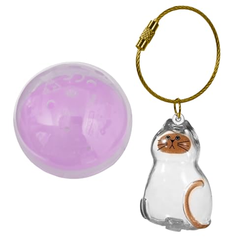 ZYHARUKO Memorial Pet Lover Essential Kitten-Shaped Keychain Organizer For Storing Shedding Hair Construction Cats Hair Preservation Vitrine von ZYHARUKO