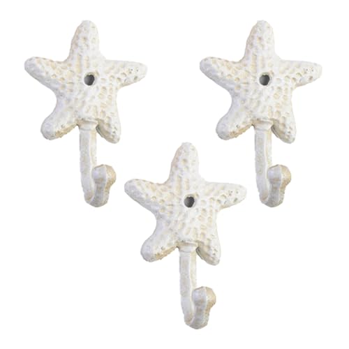 ZYHARUKO Stabiler Eisen-Wandhaken, Küstenhaus, Dekoration, elegantes weißes Finish, platzsparende Designs, Strand-Stile, Wandhaken für Schlüssel ZYHARUKO Stabiler Eisen-Wandhaken, Küstenhaus, Dekoration, elegantes weißes Finish, platzsparende Designs, Strand-Stile, Wandhaken für Schlüssel von ZYHARUKO